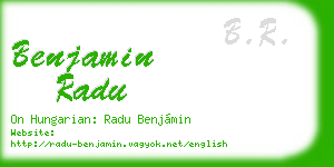 benjamin radu business card